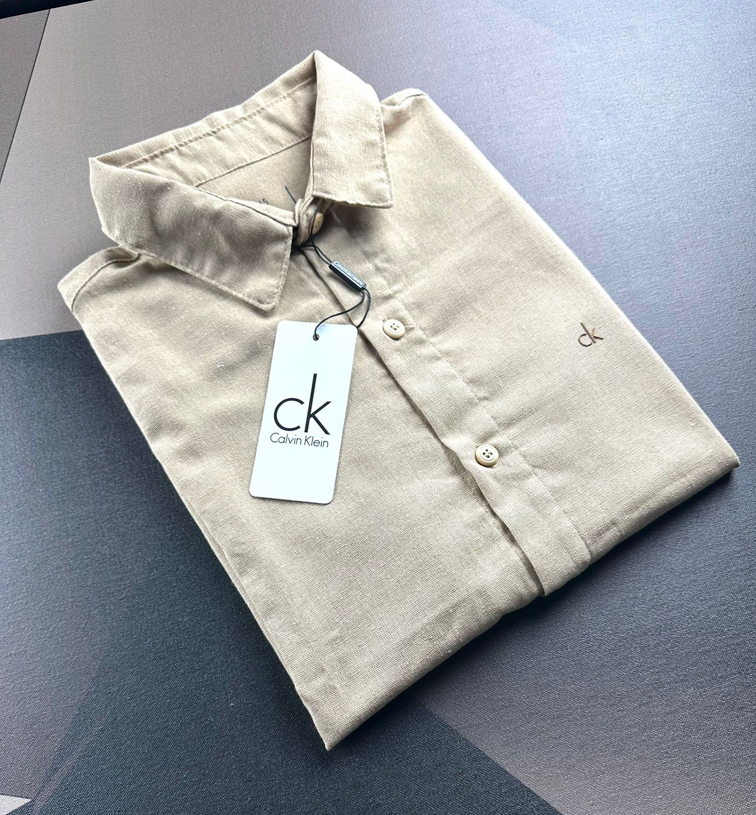 CAMISA SOCIAL LINHO  CALVIN KLEIN